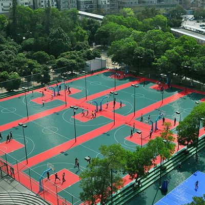 Bon prix Weather Resistant Outdoor Basketball Court Tiles Polypropylene Material With Multi Color en ligne