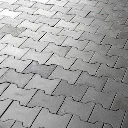 Bon prix Le plancher en caoutchouc extérieur Mat Anti Aging Anti UV avec l'os de chien forment la forme de H en ligne