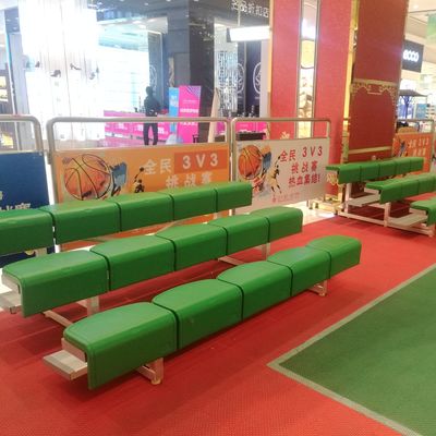 Bon prix 3 grandins extérieurs en métal de rangées pour le champ sportif de gymnases de terrain de jeu en ligne