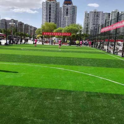 Bon prix Herbe artificielle synthétique matérielle du PE pp pour la formation d'école du football en ligne