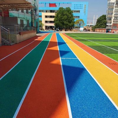 Granules en caoutchouc colorés anti-vieillissement, voie courante d'arc-en-ciel de résistant à l'eau