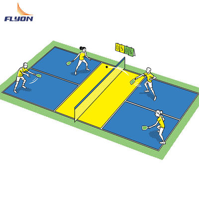 Bon prix Anti-âge portable courts de pickleball plancher Options de taille de 44 * 20ft ou 60 * 30ft en ligne