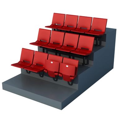 Chaise fixe de stade en PEHD/PP - Anti-vieillissement Anti-UV résistant au feu Assises intérieures ou extérieures