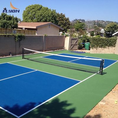 Tapis de cour de pickleball avec revêtement acrylique résistant aux intempéries et couche supérieure de sable cristallin