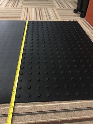 Tapis de sol en caoutchouc pour pavés podotactiles 60x100cm, absorbant les chocs, tapis de gym