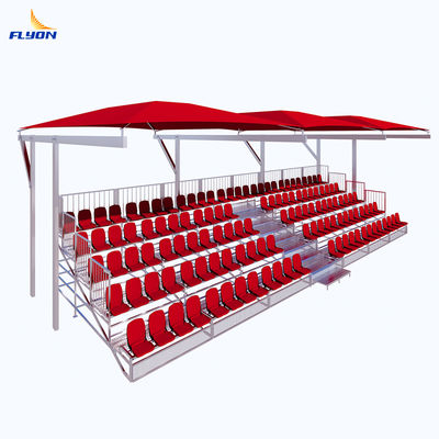 Siège de stade pliable modulaire avec cadre métallique et abri