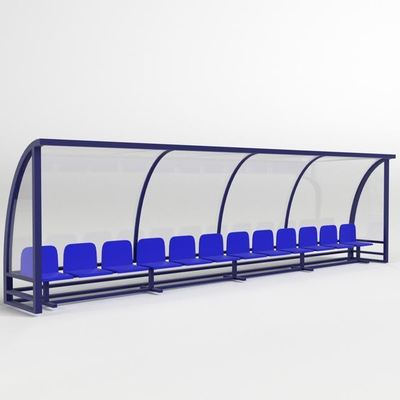 Bon prix Abri de banc portable anti-UV sur mesure avec matériaux en aluminium et acier pour banc de remplaçant de football en ligne