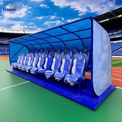 Bon prix Abri portable avec 4 à 12 personnes et feuille solide PC bleue pour le banc de remplacement de football en ligne