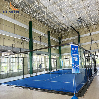Bon prix Kit de terrain de tennis de padel modulaire avec structure en acier galvanisé et logo personnalisé pour une installation facile en ligne