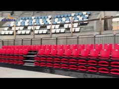 4 à 10 rangées de sièges rétractables avec finition argentée et hauteur personnalisable